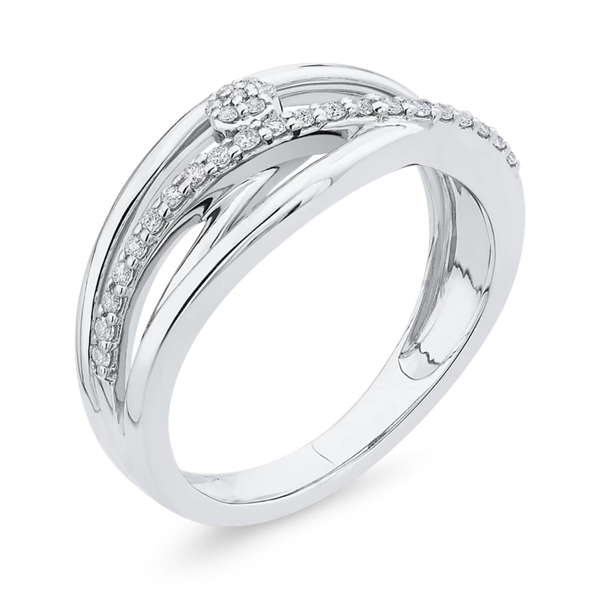 Platinum Sapphire Twist Pendant