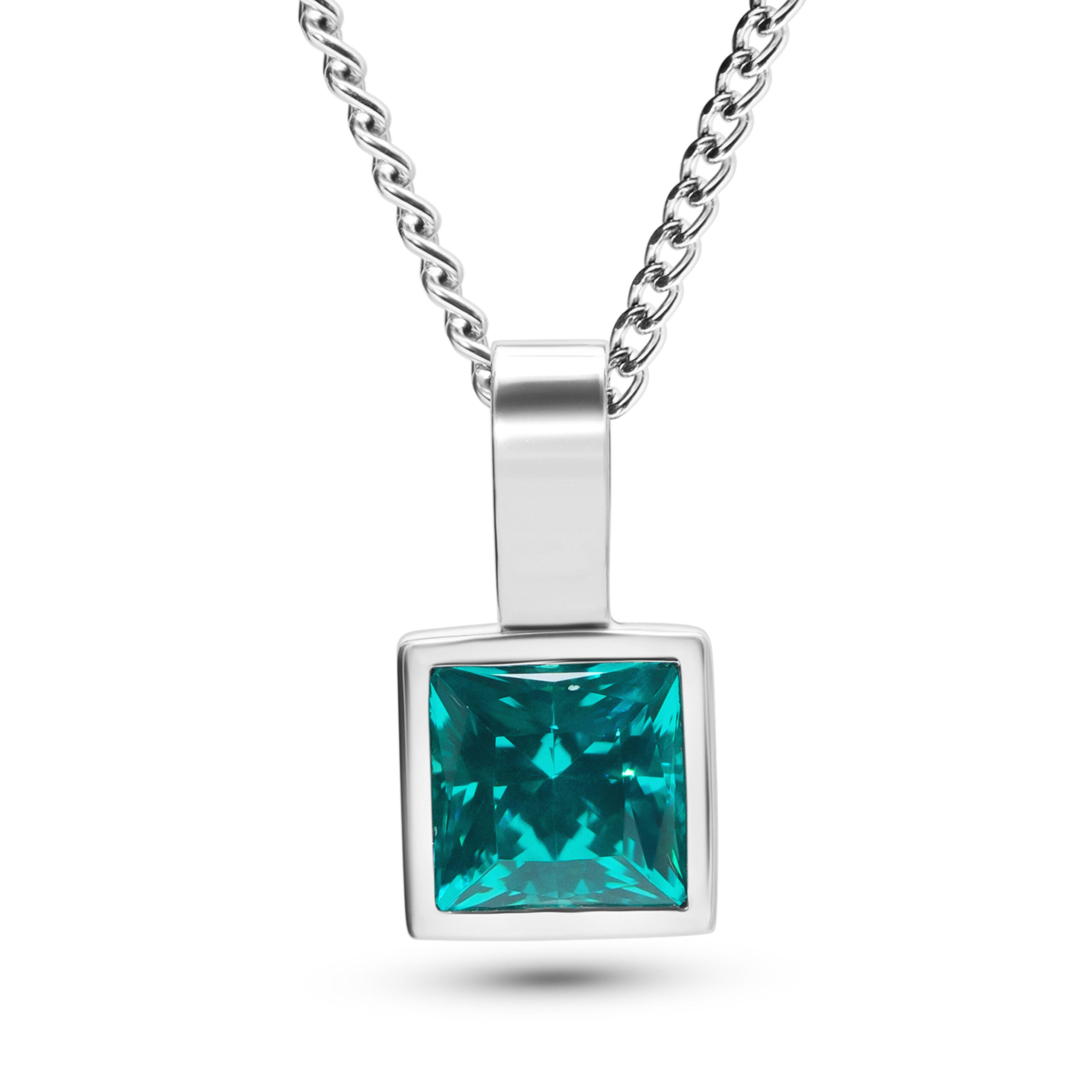 Neon Crown Lab-Created Paraíba Princess Pendant in Sterling Silver