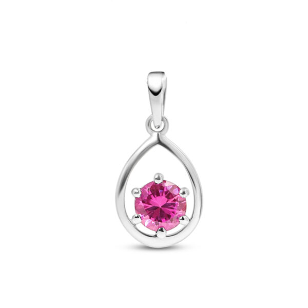 Radiant Crown Lab-Created Ruby Pendant in Sterling Silver (2.47 ct.)