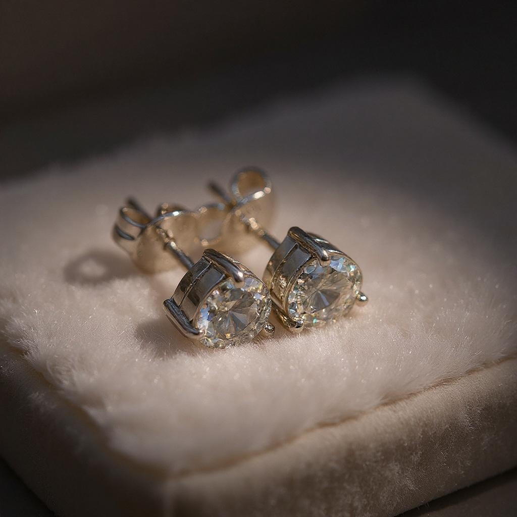 Brilliant Triangle Trillion-Cut White Topaz Stud Earrings in Sterling Silver - Image 7